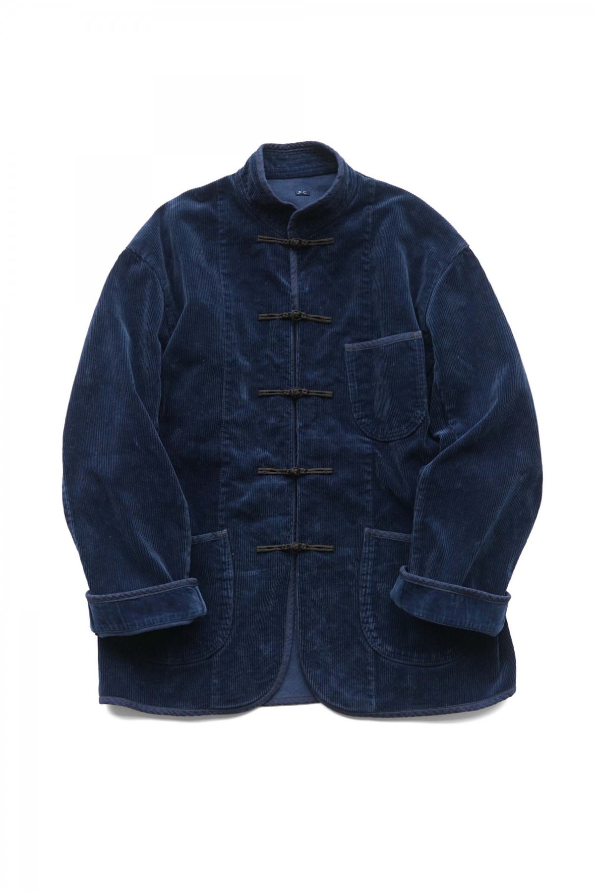 Porter Classic - CORDUROY CHINESE JACKET - WATCH CHAIN ITEM - BLUE 