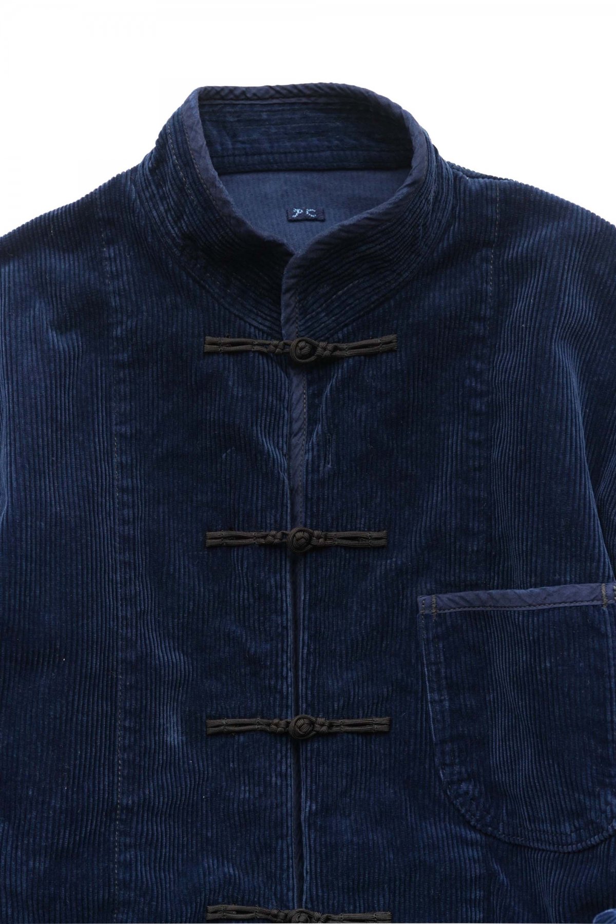 Porter Classic - CORDUROY CHINESE JACKET - WATCH CHAIN ITEM - BLUE