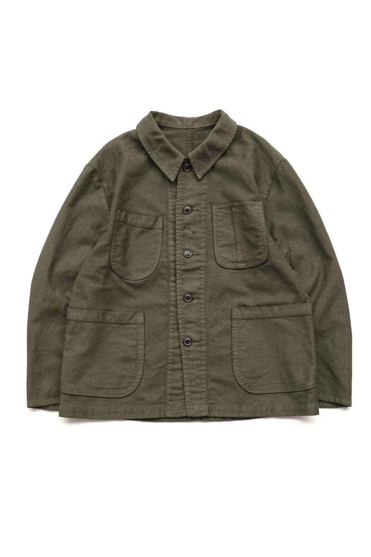 Porter Classic - MOLESKIN FRENCH JACKET ‐ WATCH CHAIN ITEM - OLIVE