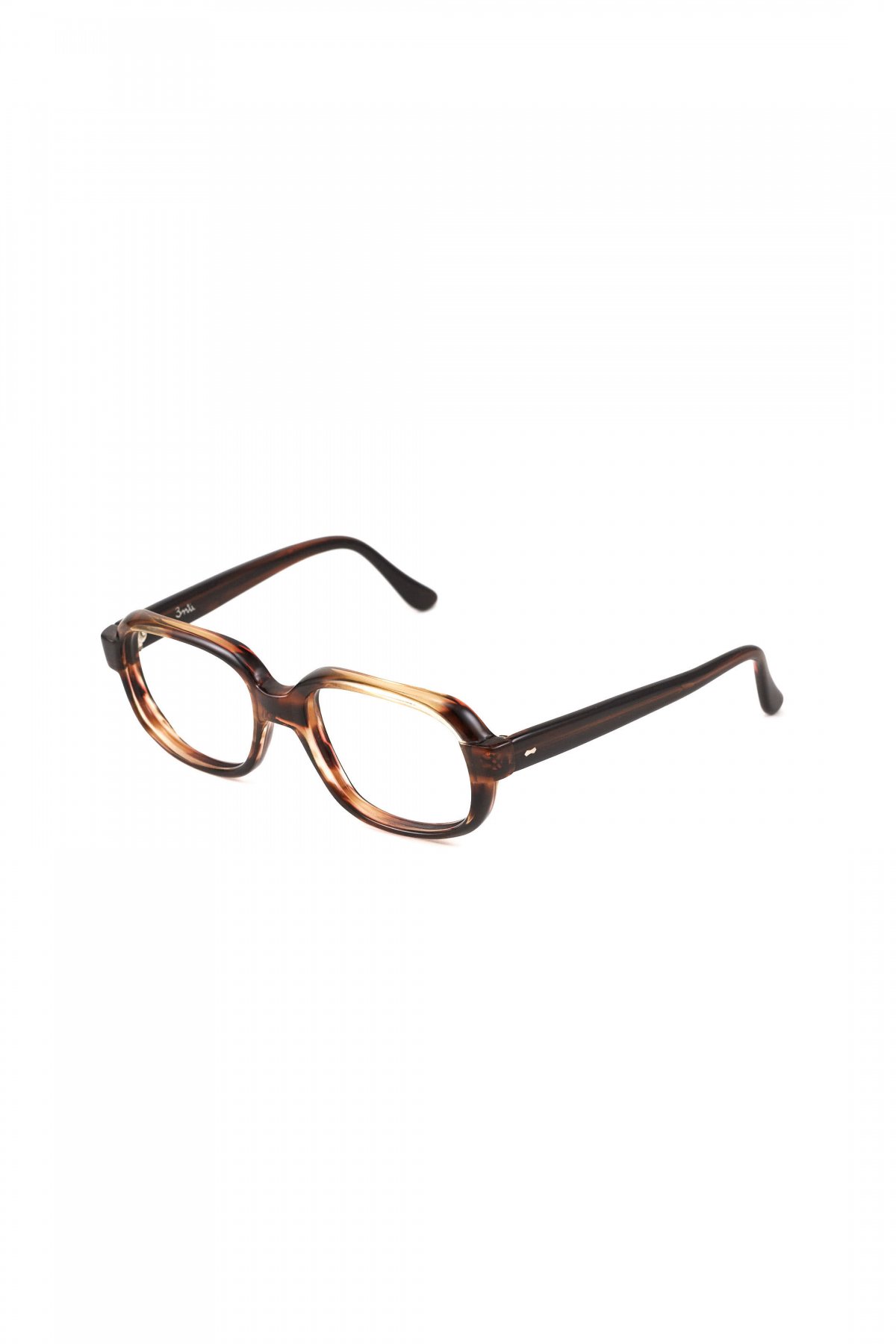 1960s BRITISH VINTAGE EYEWEAR SQUARE BROWN SMOKE - OPT-786 - PHAETON