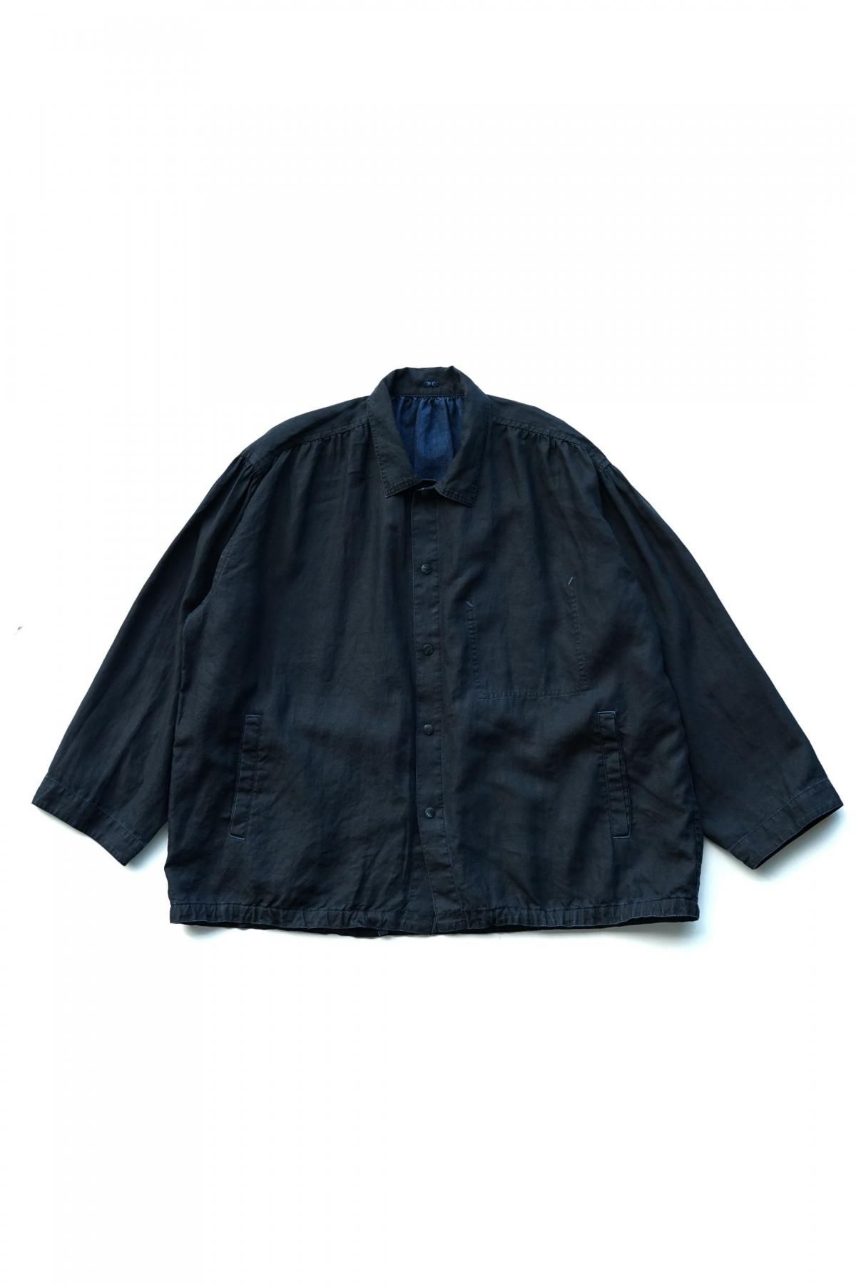 Porter Classic - FARMER'S LINEN GATHERED JACKET - INDIGO