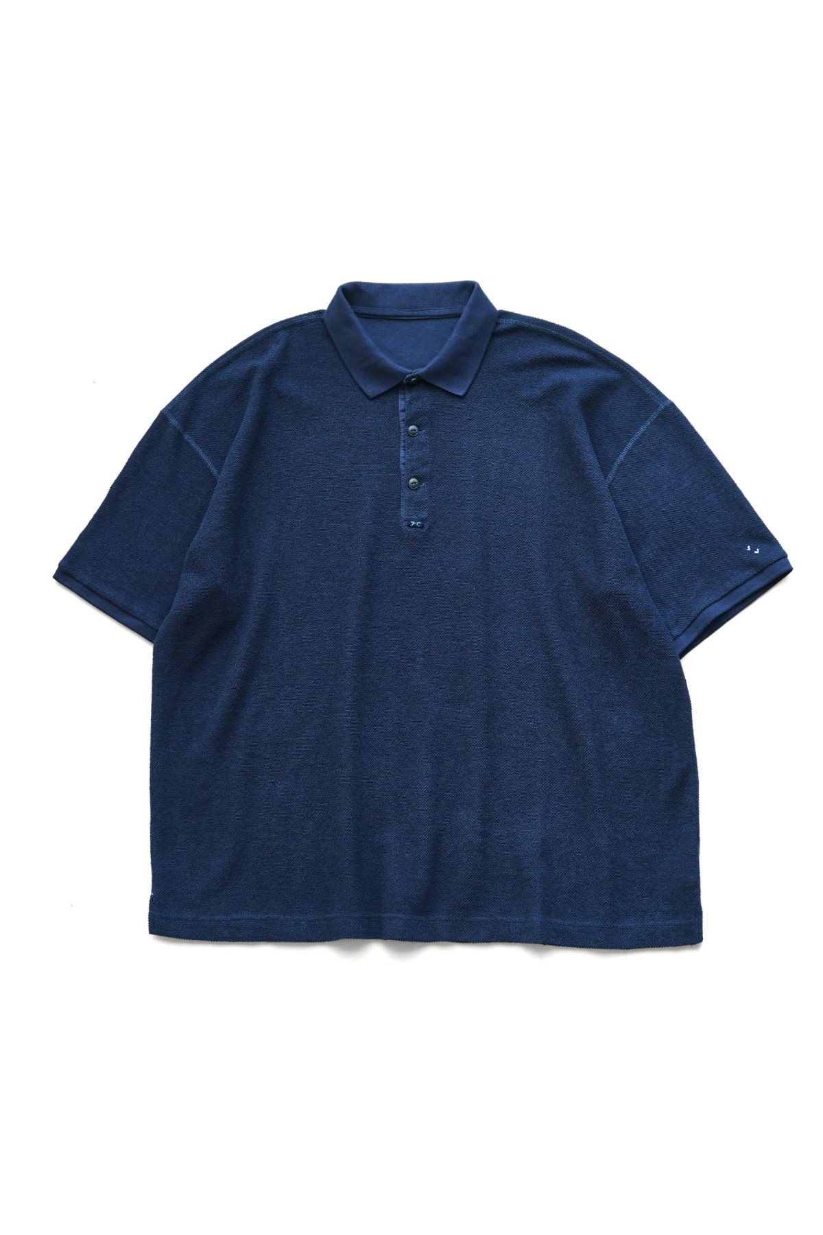 Porter Classic - SUMMER PILE POLO SHIRT - NAVY ポータークラシック 