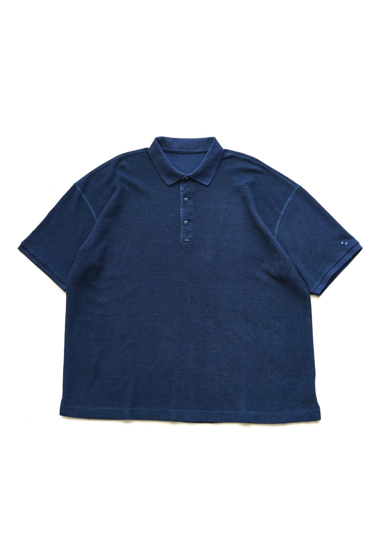 Porter Classic - SUMMER PILE POLO SHIRT - NAVY ポータークラシック 