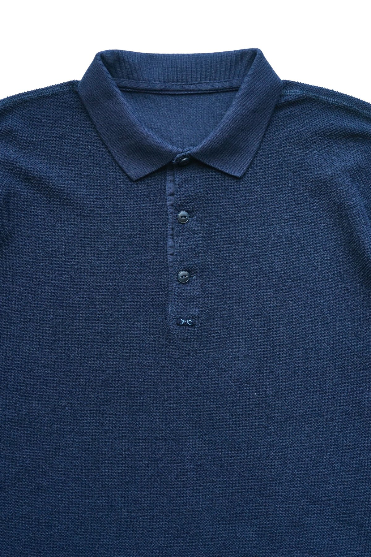 Porter Classic - SUMMER PILE POLO SHIRT - NAVY ポータークラシック ...