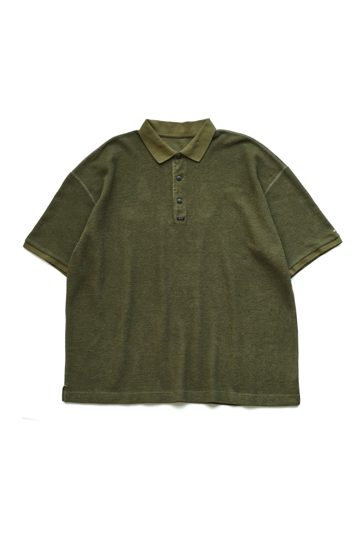 Porter Classic - SUMMER PILE POLO SHIRT - OLIVE ポータークラシック 