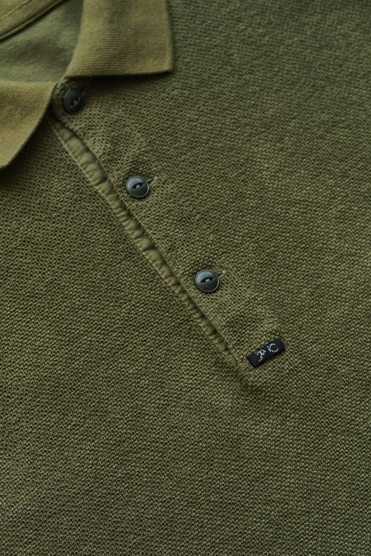 Porter Classic - SUMMER PILE POLO SHIRT - OLIVE ポータークラシック