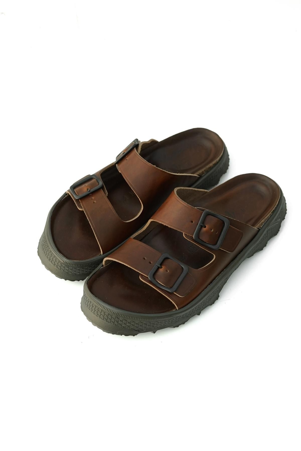 ◯ Nigel Cabourn - LEATHER SANDAL - PEAT LABEL - BROWN ナイジェル 