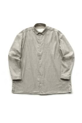 色はグレー素材はウールですtoogood THE DRAUGHTSMAN SHIRT wool