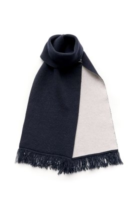 toogood - THE SILVERSMITH SCARF - DOUBLE LAMBSWOOL - INK/STONE