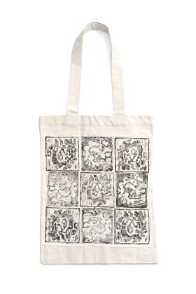 toogood - THE FRAMER TOTE - LTD HAND PAINTED TILE - RAW/INK