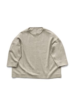 1 toogood - THE PIANIST TOP - WOOL CASHMERE FLANNEL - STONE