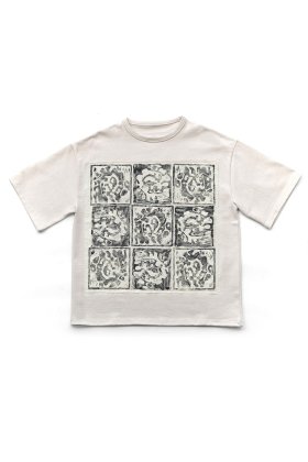 2 toogood - THE SHEARER T SHIRT - LTD HAND PAINTED TILE - RAW/INK