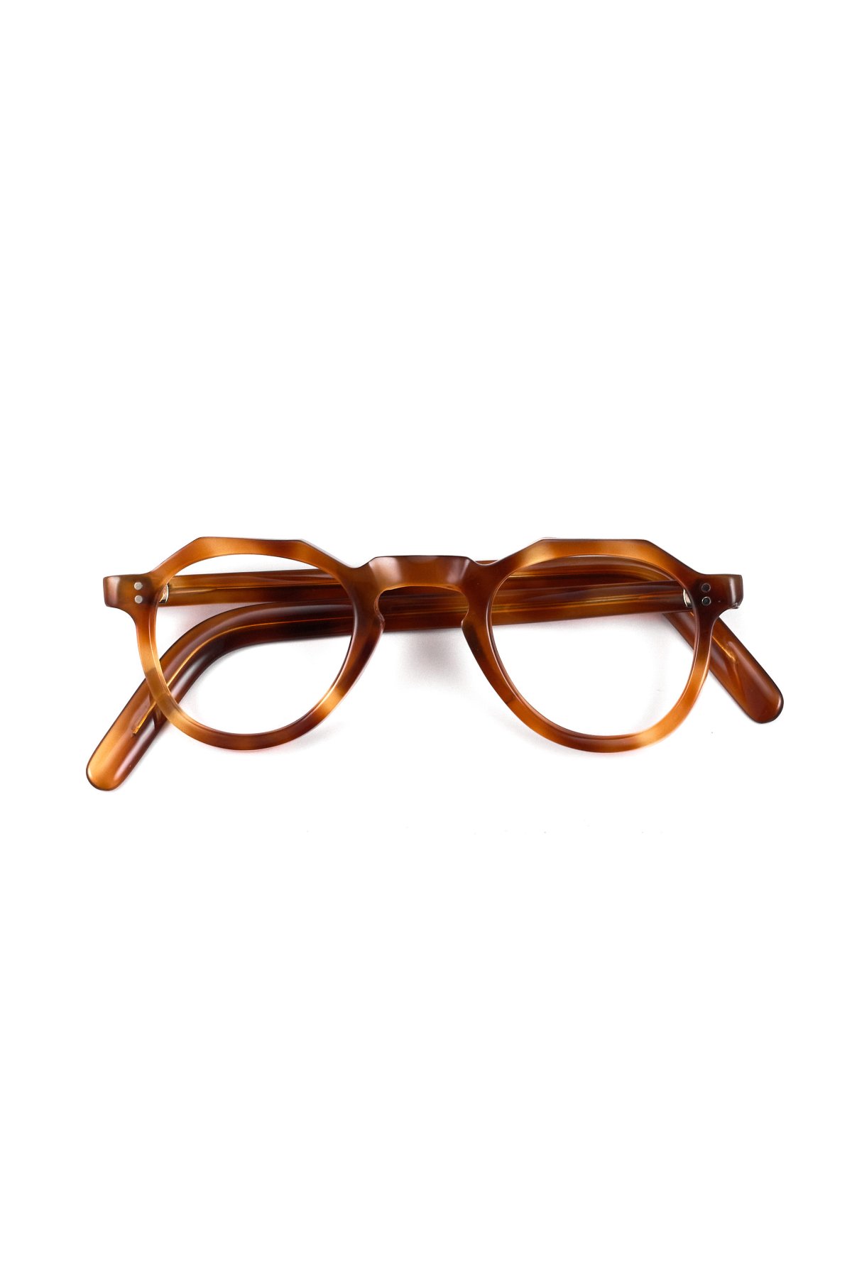 1950s FRANCE VINTAGE EYEGLASS CROWN PANT HONEY AMBER - OPT-968 - PHAETON