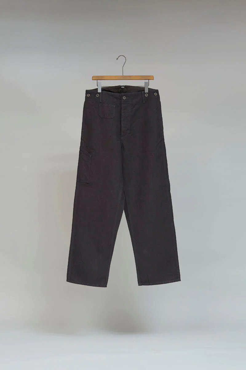 ◯Nigel Cabourn - FRENCH WORK PANT HEMP CANVAS - CHARCOAL GREY
