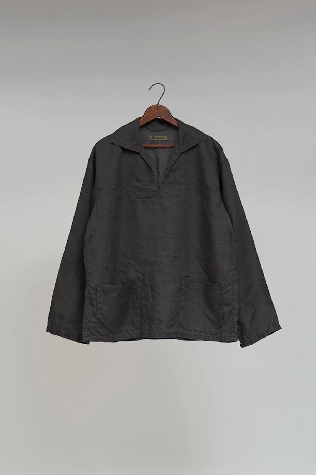 ◯ Nigel Cabourn - FRENCH PULLOVER SHIRT HEMP - CHARCOAL GREY