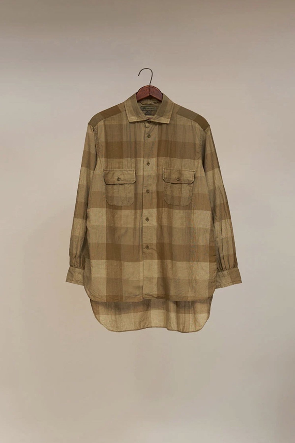 ◯ Nigel Cabourn - GRANDPA SHIRT -CHECK - GREEN ナイジェルケーボン《グランパシャツ -チェック》グリーン