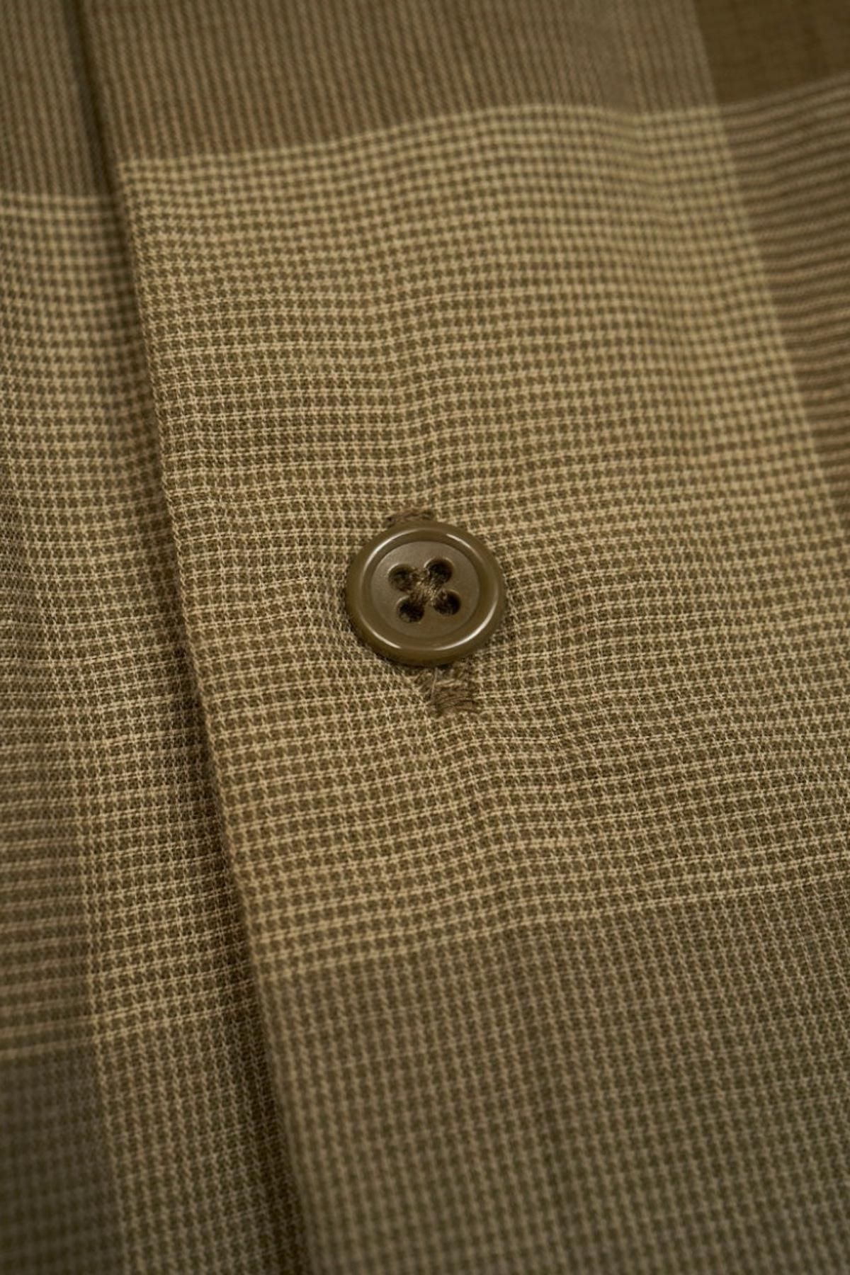 ◯ Nigel Cabourn - GRANDPA SHIRT -CHECK - GREEN ナイジェル