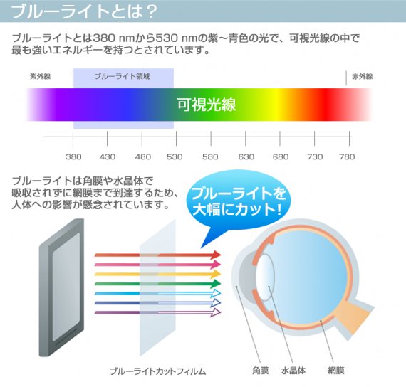 22インチ ワイド 機種用 ブルーライトカット 反射防止 指紋防止 気泡レス 抗菌 液晶保護フィルム - メディアカバーマーケット