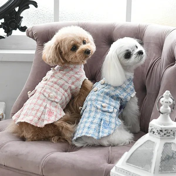 【ANNA SUI】アナスイ　ツイードワンピース (2XS～2L、DM)　小型犬/犬服/ドッグウェア - One:Happiness わんハピネス