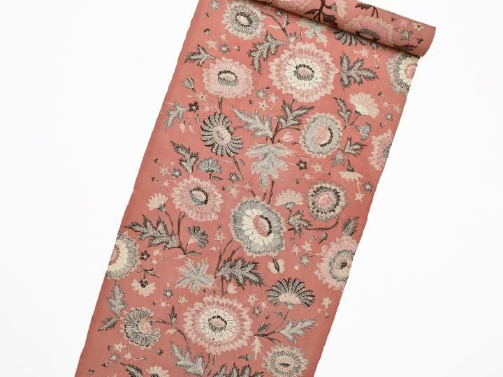 手描きジャワ更紗Reisia 九寸名古屋帯(平布・ジャワ幻花)- 染と