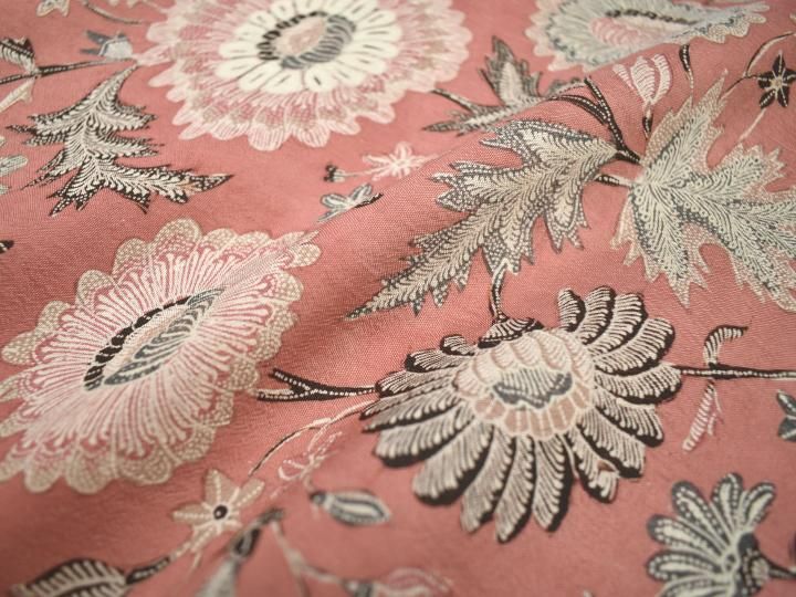 手描きジャワ更紗Reisia 九寸名古屋帯(平布・ジャワ幻花)- 染と