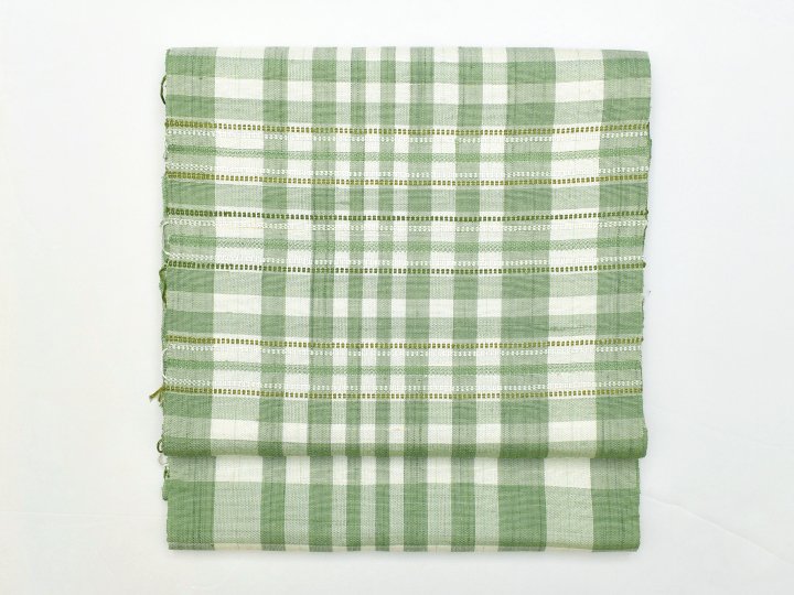 国画会 加藤富喜 九寸名古屋帯(緑草)- 染と織たかはしオンラインショップ