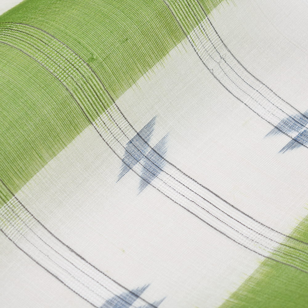 国画会 山下健 生絹九寸名古屋帯(染分けに琉球絣)- 染と織たかはしオンラインショップ