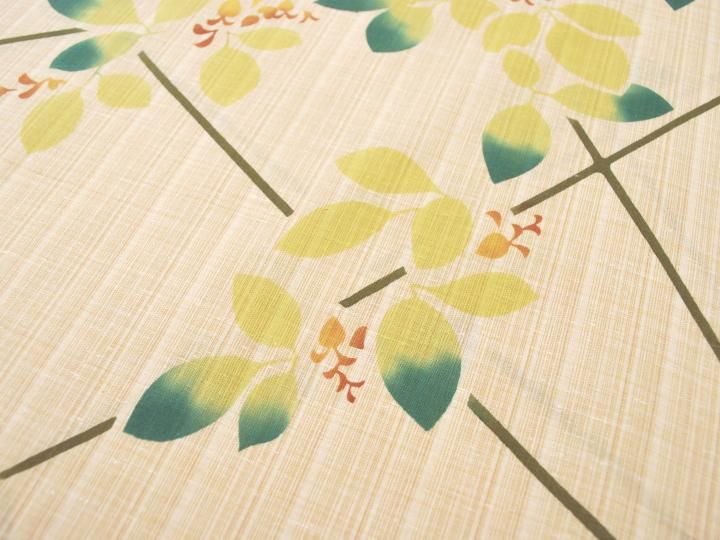 ミミ様専用☆ハイブリット仕立て＋竺仙浴衣□注染◇竹垣に藤