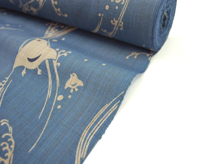 竺仙 奥州小紋浴衣(波に千鳥) - 染と織たかはしオンラインショップ