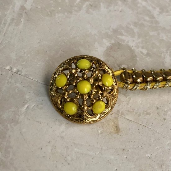 French Antique Button Wrap Bracelet #E-2114 - ヨーロッパの 