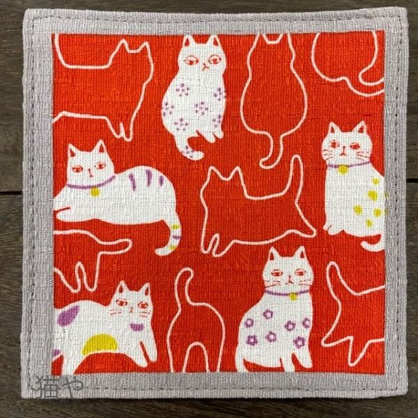 京都くろちく ねこらんまん コースター にゃんきーす 朱 ダヤンと猫雑貨 猫グッズの専門店 猫や ねこや 京都くろちく ねこらんまん コースター にゃんきーす 朱 ダヤンと猫雑貨 猫グッズの専門店 猫や ねこや