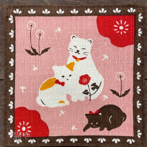 京都くろちく ねこらんまん コースター さとうさん家 桃 ダヤンと猫雑貨 猫グッズの専門店 猫や ねこや 京都くろちく ねこらんまん コースター さとうさん家 桃 ダヤンと猫雑貨 猫グッズの専門店 猫や ねこや