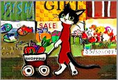 mojuni　猫イラストポストカード　ショッピング