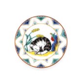九谷焼姫皿　丸猫