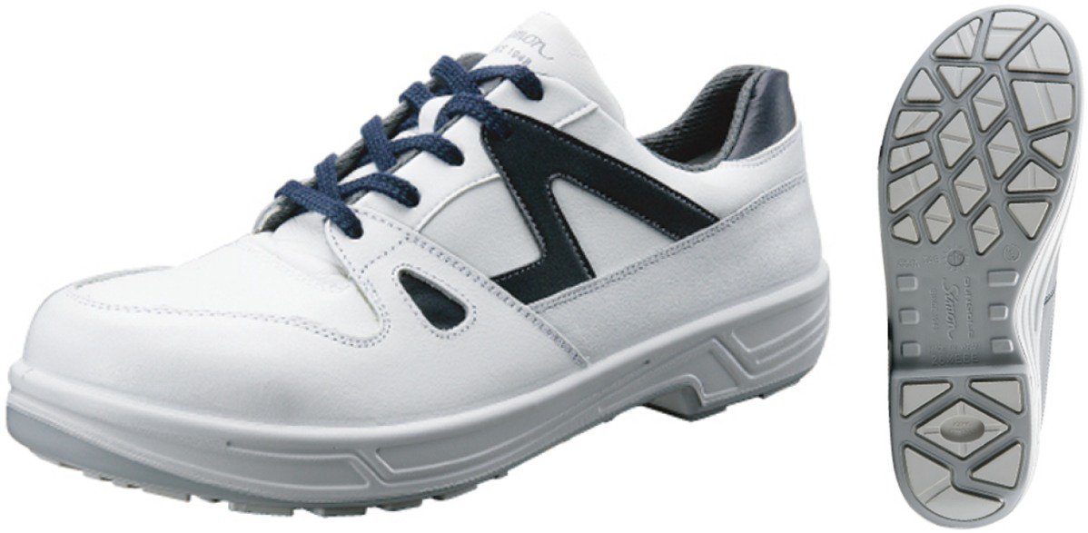 シモン 安全靴 8611白 ブルー 短靴 8600シリーズ 最終値下げ - 制服