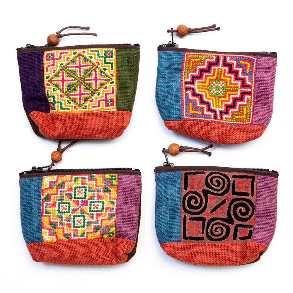 ThongPua モン族アンティーク刺繍の小物ポーチ Type.8｜旅する