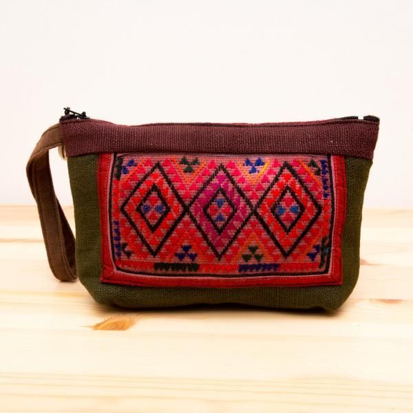 ThongPua モン族ヴィンテージ民族刺繍メイクポーチ｜旅する雑貨