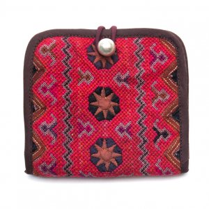 ThongPua モン族ヴィンテージ刺繍の二つ折り財布 Type.1（一点もの）