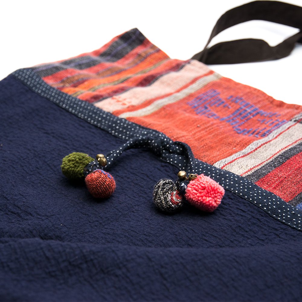 THANGEN ナガ族手織り布のトートバッグ Type.1