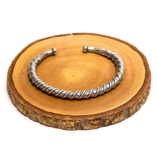 カレンシルバー ツイストデザイン バングル　#4 カレンシルバー ツイストデザイン バングル #4 カレンシルバー