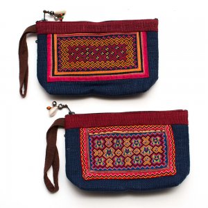ThongPua モン族刺繍古布のバッグインバッグ（S） Type.1