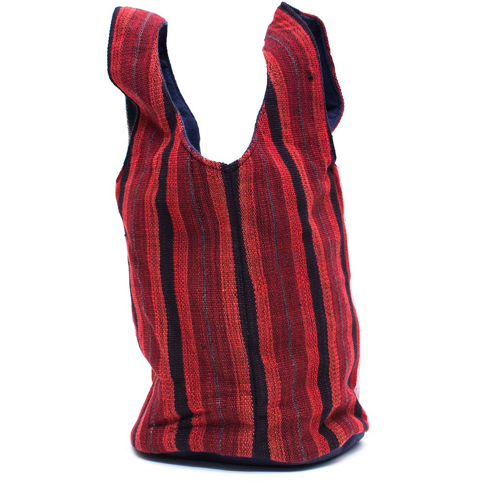 THANGEN ナガ族手織り布の巾着トートバッグ Type.3