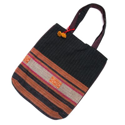 THANGEN ナガ族手織り布のトートバッグ Type.5