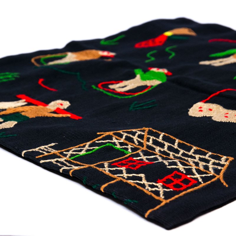 ナガ族 手織布と手刺繍のクッションカバー Type.1