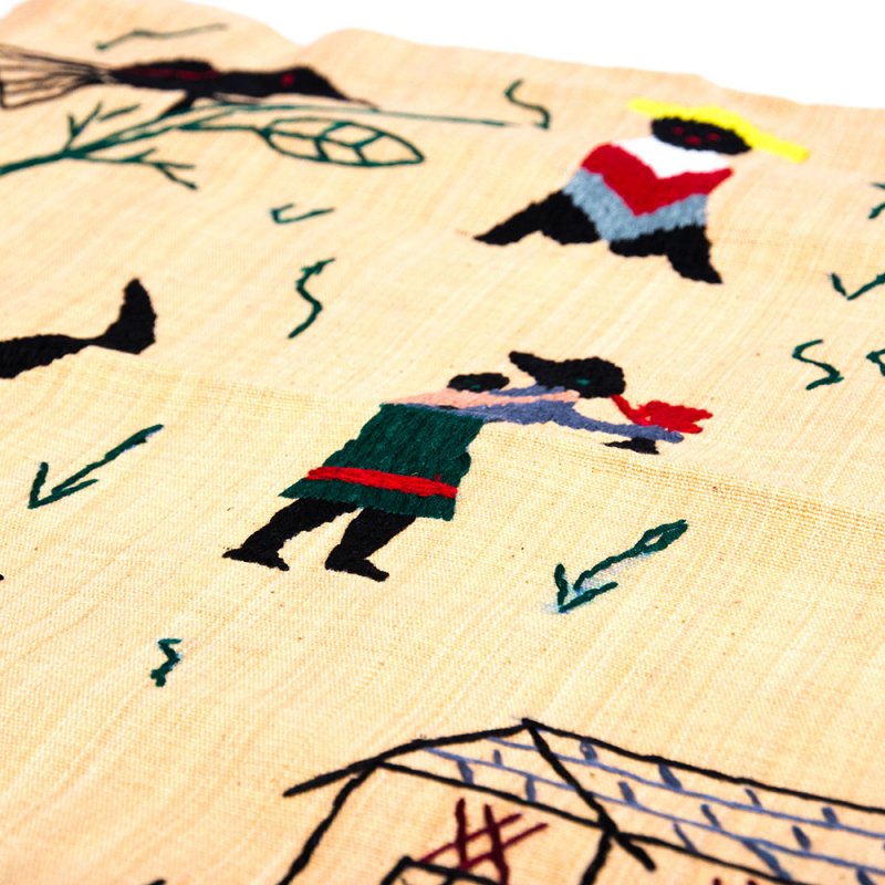 ナガ族 手織布と手刺繍のクッションカバー Type.5