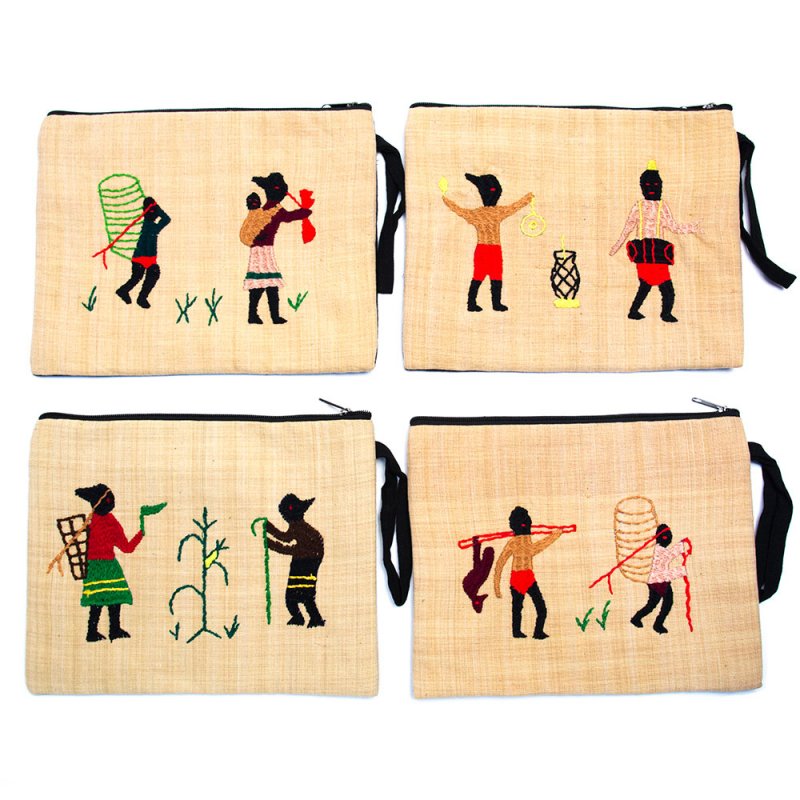 ナガ族 民族手刺繍のタブレットケース Type.1｜旅する雑貨屋ゆいゆい堂