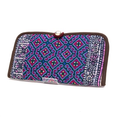ThongPua モン族刺繍古布の長財布 Type.5（一点もの）