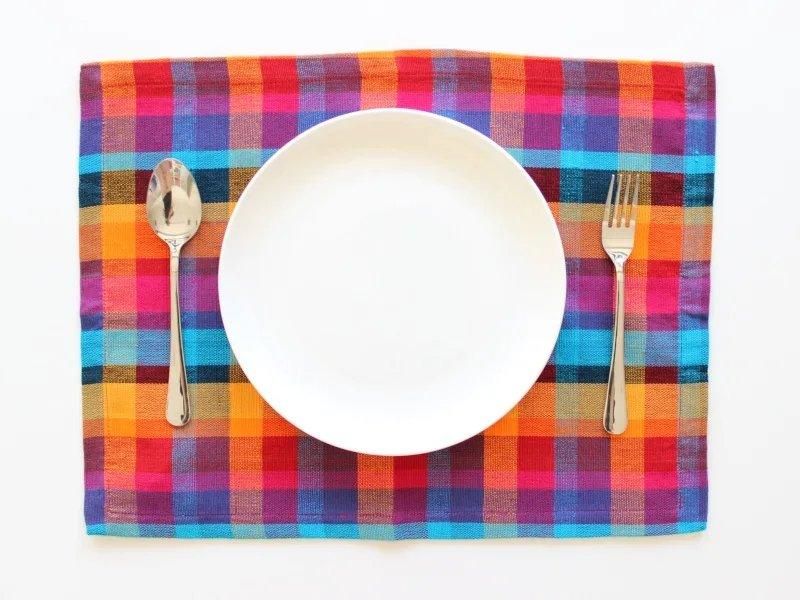 現地購入】モロッコ雑貨 ストロー 刺繍ランチョンマット 5枚セット