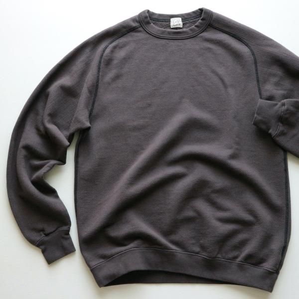 HERRINGBONE PILE RAGLAN CREWNECK
