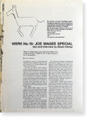 WERK MAGAZINE No.16 JOE MAGEE SPECIAL text and interview by Alison Harley 硼ޥ̤ unopened